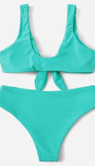 🏝LAST ONE!!! 🏖Knot front bikini set- turquoise - Picture 3 of 7